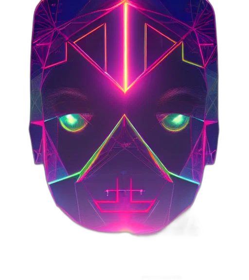 mask, face, robot, crown transparent PNG cut-out