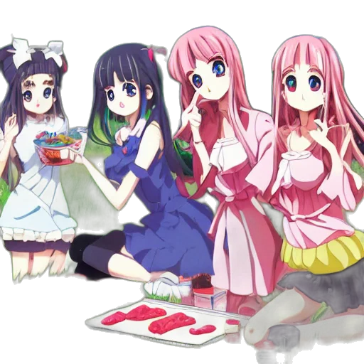 anime, concept art, cartoon, pixel art transparent PNG cut-out