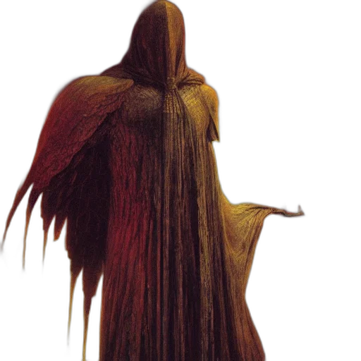 hair, staff, creature, mask transparent PNG cut-out