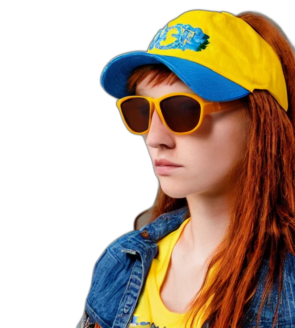 hat, jacket, face, staff transparent PNG cut-out