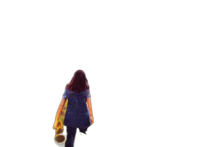 jacket, dress, umbrella, staff transparent PNG cut-out