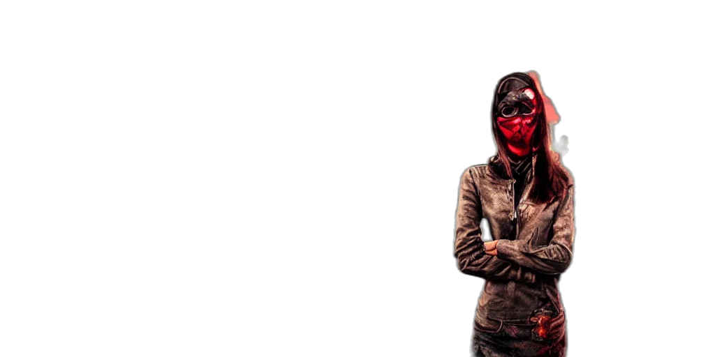 mask, jacket, face, concept art transparent PNG cut-out