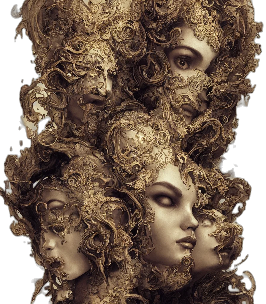 mask, crown, hair, face transparent PNG cut-out