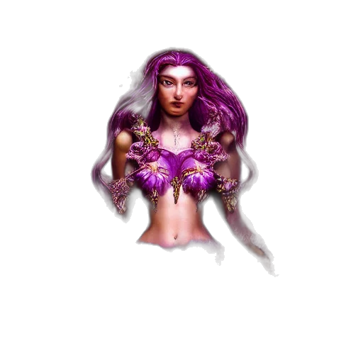 hair, jewelry, crown, staff transparent PNG cut-out