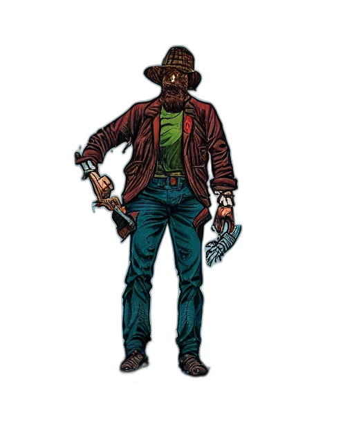 staff, jacket, comic book art, concept art transparent PNG cut-out