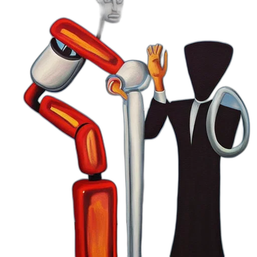 robot, staff, jewelry, mask transparent PNG cut-out