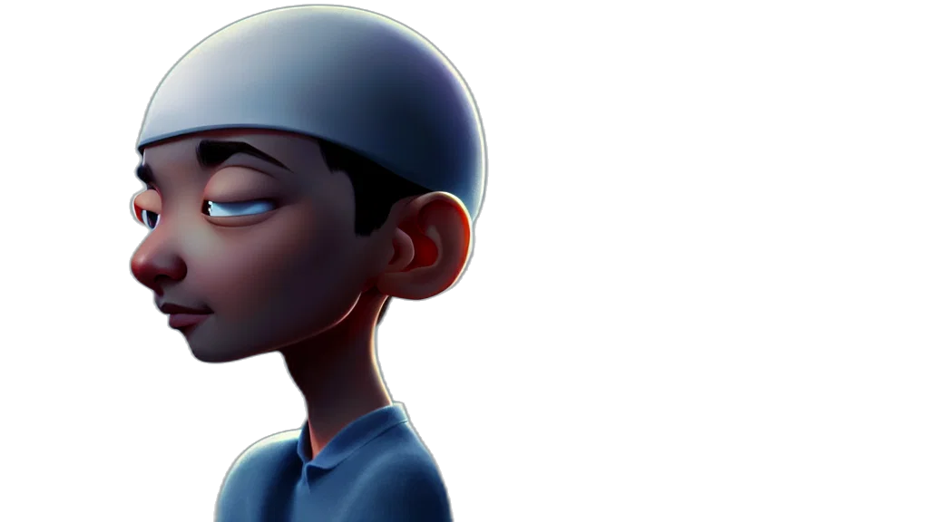 face, 3d render, cartoon, concept art transparent PNG cut-out