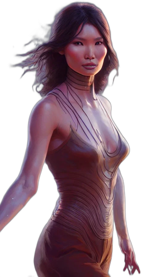 dress, staff, concept art, fantasy art transparent PNG cut-out
