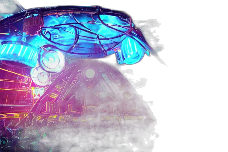 robot, car, concept art, cyberpunk transparent PNG cut-out