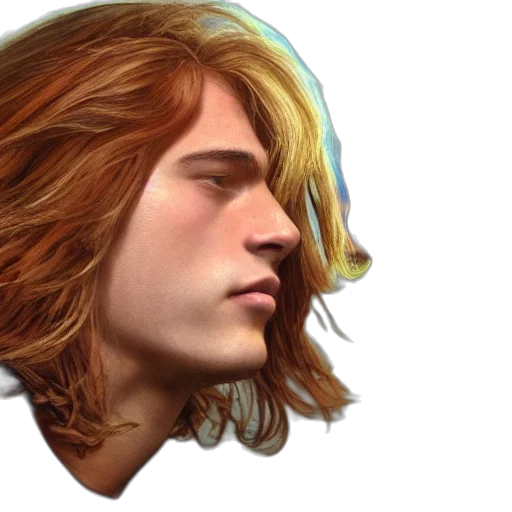 hair, face, photorealistic, concept art transparent PNG cut-out