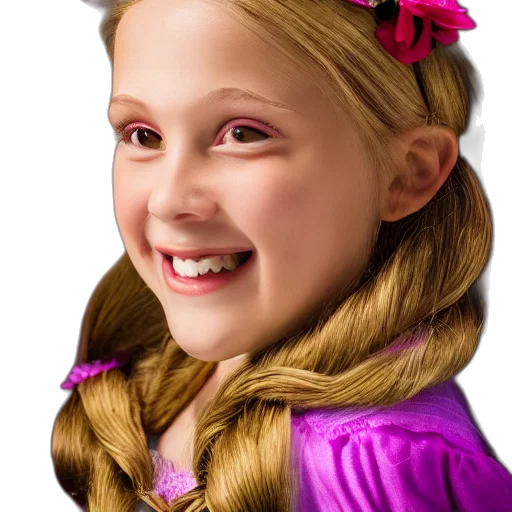face, crown, hair, jewelry transparent PNG cut-out