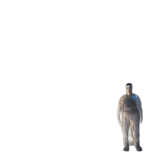 robot, creature, staff, jacket transparent PNG cut-out