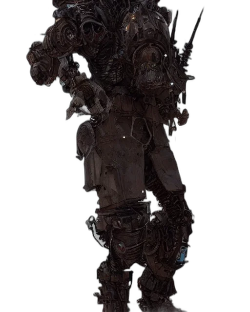 robot, staff, weapon, creature transparent PNG cut-out