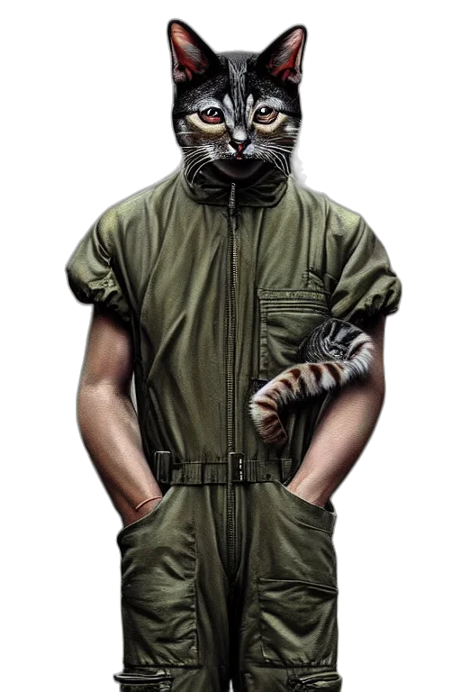 mask, jacket, animal, staff transparent PNG cut-out