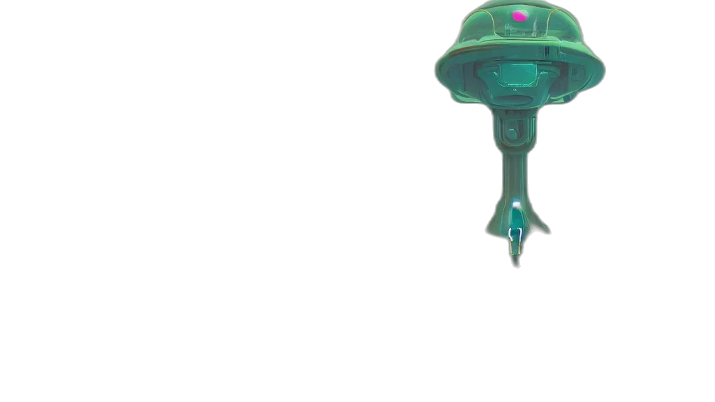 robot, staff, weapon, hat transparent PNG cut-out