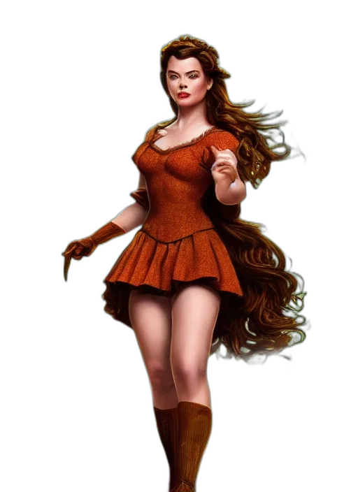 dress, fantasy art, concept art, comic book art transparent PNG cut-out
