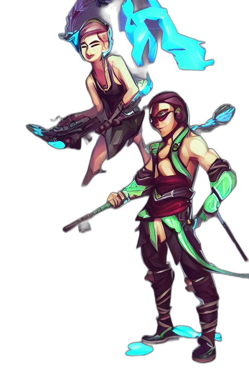 concept art, fantasy art, cyberpunk, pixel art transparent PNG cut-out