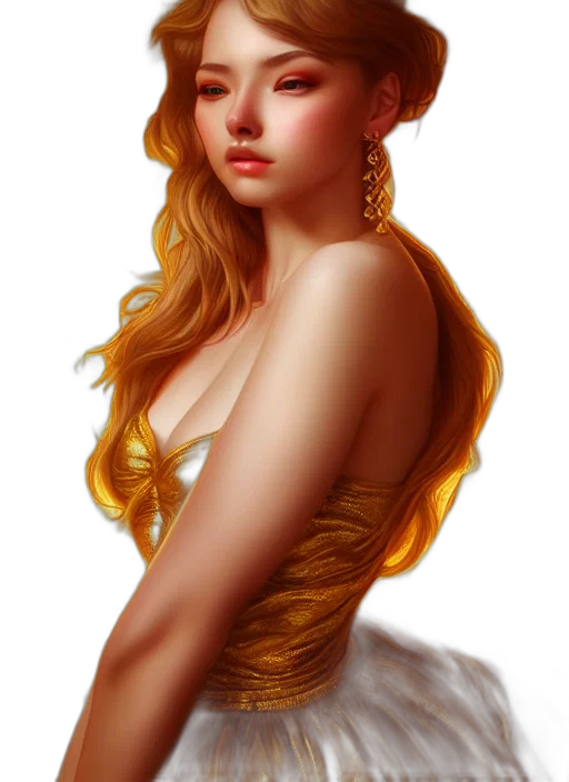 dress, crown, jewelry, hair transparent PNG cut-out