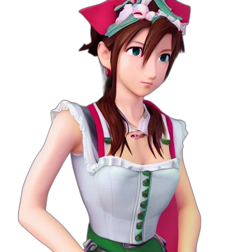 dress, staff, 3d render, concept art transparent PNG cut-out