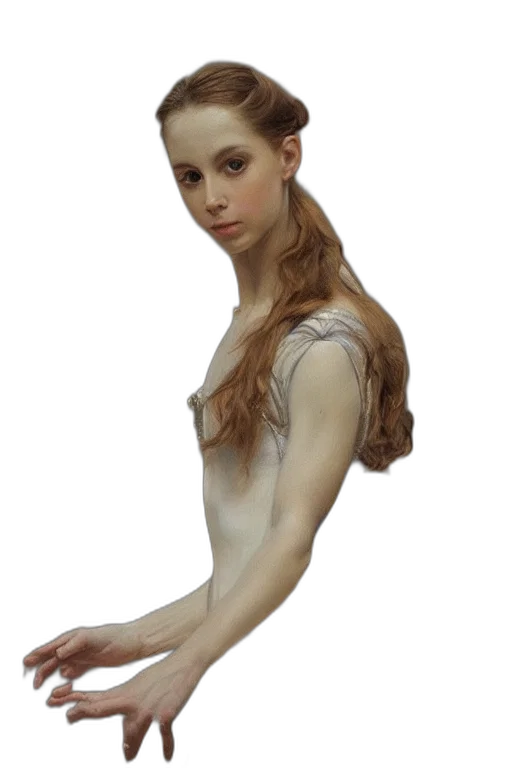 dress, jewelry, staff, hair transparent PNG cut-out