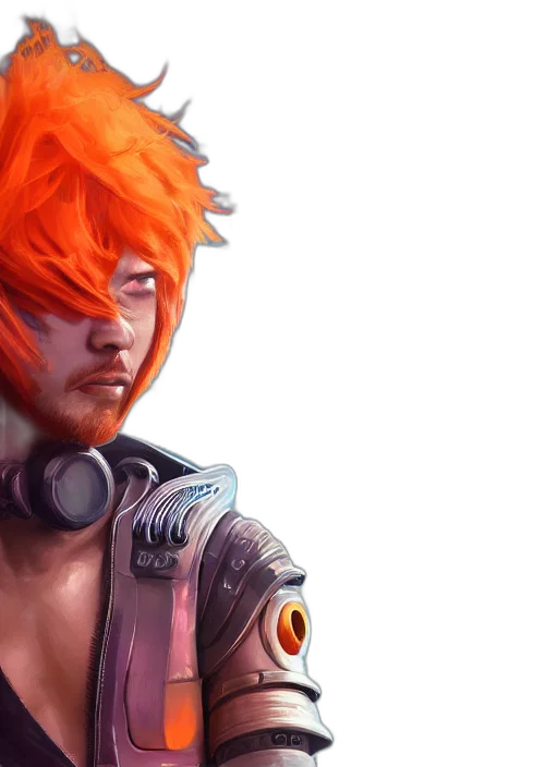 cyberpunk, concept art, fantasy art, photorealistic transparent PNG cut-out