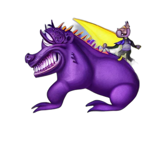 dragon, creature, staff, animal transparent PNG cut-out