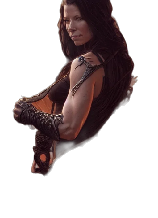 hair, fantasy art, concept art, comic book art transparent PNG cut-out