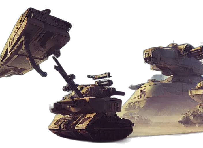 weapon, robot, concept art, 3d render transparent PNG cut-out