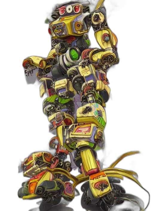 robot, weapon, staff, jewelry transparent PNG cut-out