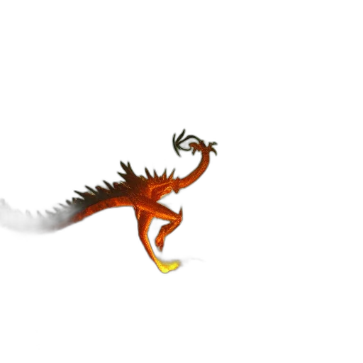 dragon, creature, animal, staff transparent PNG cut-out