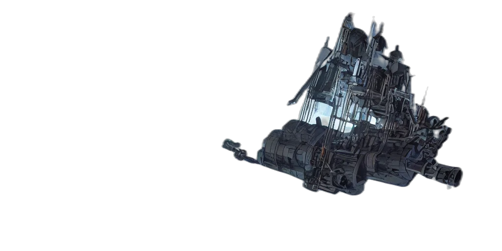 weapon, building, crown, robot transparent PNG cut-out