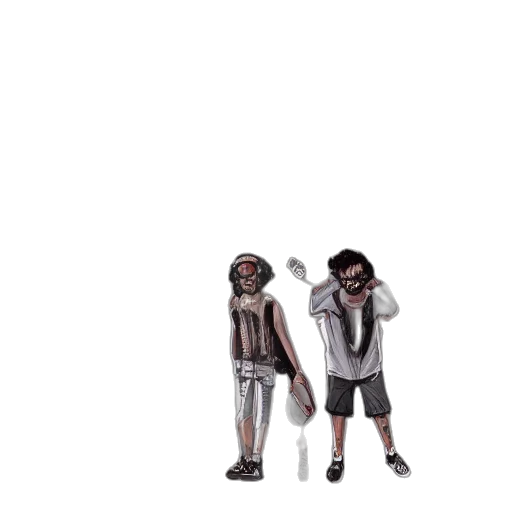 robot, jacket, staff, mask transparent PNG cut-out