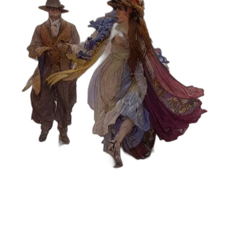 hat, staff, concept art, fantasy art transparent PNG cut-out