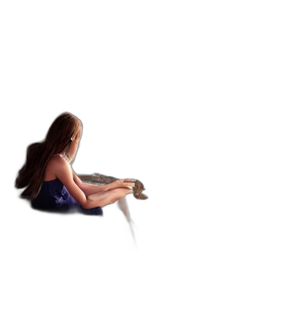 hair, dress, creature, sword transparent PNG cut-out