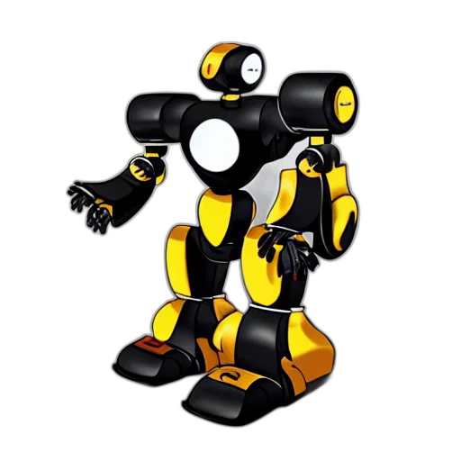 robot, animal, staff, 3d render transparent PNG cut-out