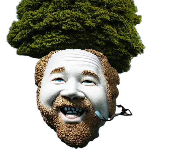mask, tree, crown, creature transparent PNG cut-out