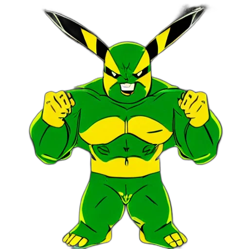 cartoon, comic book art, concept art, pikachu transparent PNG cut-out