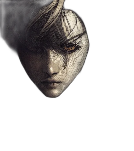 mask, face, creature, hair transparent PNG cut-out