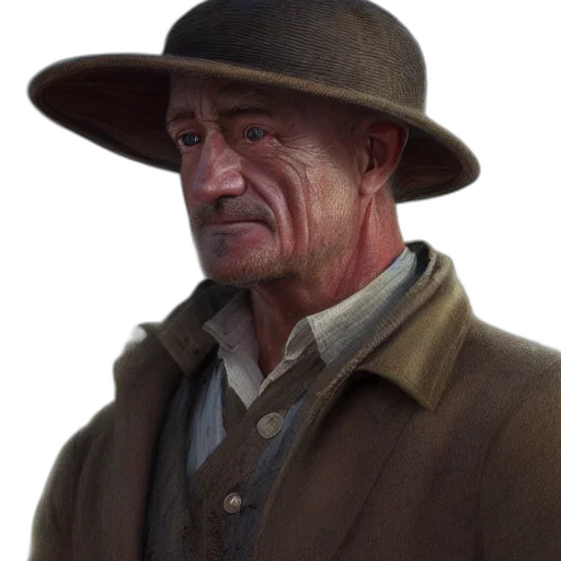 hat, face, staff, jacket transparent PNG cut-out