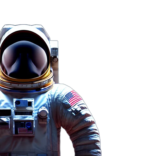 mask, concept art, 3d render, outer space transparent PNG cut-out