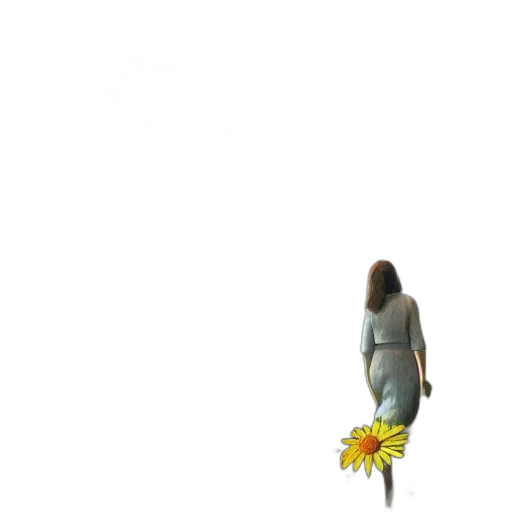 flower, dress, creature, robot transparent PNG cut-out
