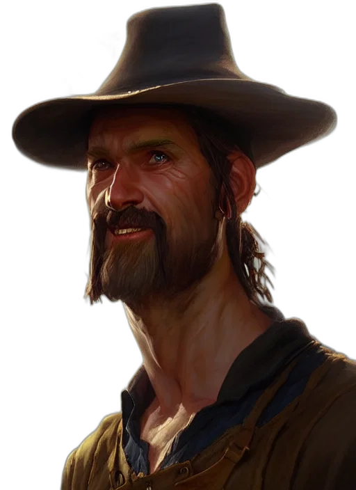 hat, face, staff, animal transparent PNG cut-out