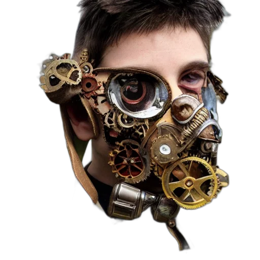 mask, face, jewelry, robot transparent PNG cut-out