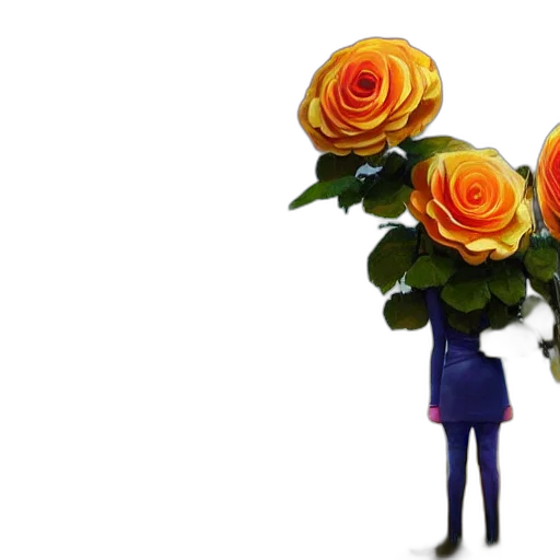 flower, crown, dress, 3d render transparent PNG cut-out
