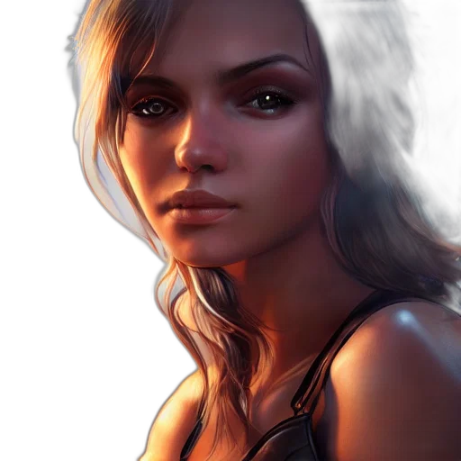 face, fantasy art, concept art, photorealistic transparent PNG cut-out