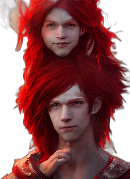 hair, face, dragon, crown transparent PNG cut-out