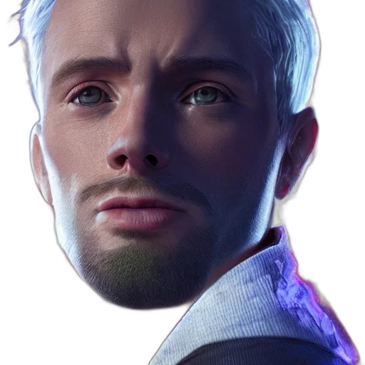 face, robot, staff, hair transparent PNG cut-out
