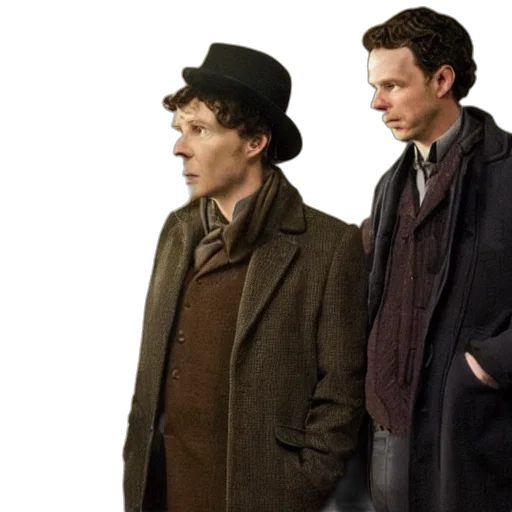 scene, sherlock transparent PNG cut-out