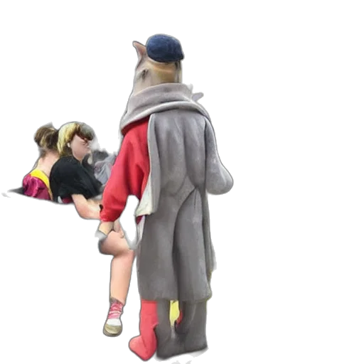 hat, jacket, staff, 3d render transparent PNG cut-out