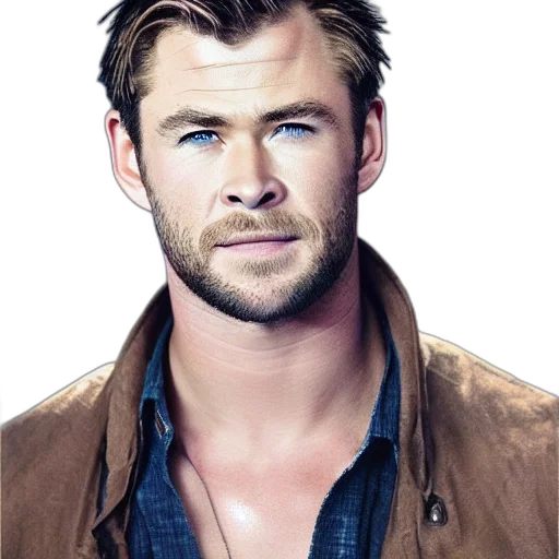 face, jacket, photorealistic, comic book art transparent PNG cut-out